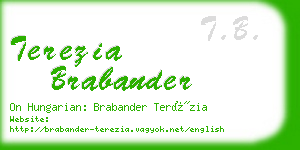 terezia brabander business card